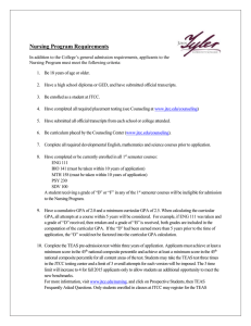 Nursing Program Requirements - John Tyler Community College