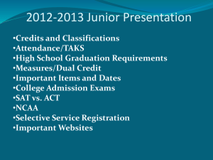 2010-2011 NBHS Junior Presentation