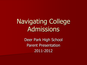 Navitgating College Admissions