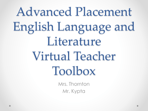 Advanced Placement Biology Virtual Teacher Toolbox