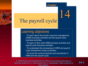 The payroll cycle - McGraw Hill Higher Education