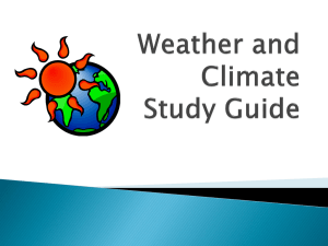 Weather and Climate Powerpoint Part 1 - The Short Report