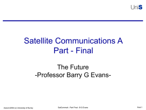 Satellite Communications A