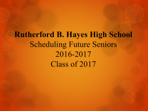 Rutherford B. Hayes High School Upcoming Sophomore Scheduling
