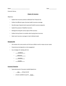 Insurance Guided Notes for class page