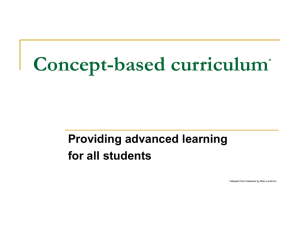 Concept-based curriculum