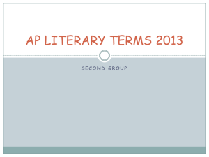 AP LITERARY TERMS 2013