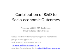 Contribution of R&D to Socio