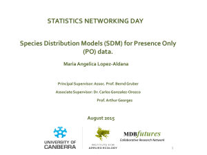 Species Distribution Models - Institute for Governance and Policy