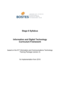 1 Introduction to the Information and Digital Technology Curriculum