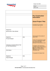 FRM 008 NRT Pre-Construction Information Pack