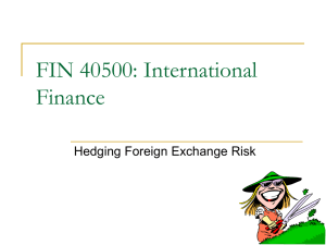 Hedging Foreign Exchange Exposure