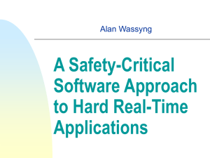 Safety-Critical Software - Department of Computing and Software
