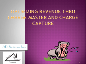 Optimizing Revenue Opportunities thru Charge