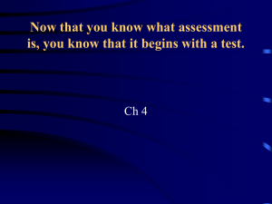 Reliability and Objectivity Chapter 3