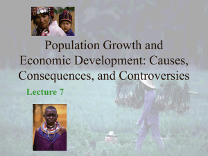 Population Growth and Economic Development: Causes