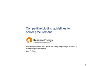 Presentation by Reliance Energy - Central Electricity Regulatory