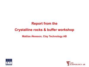 Working Group: Crystalline rocks & buffer