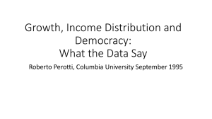 Growth, Income Distribution and Democracy: What the Data Say