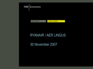 RYANAIR / AER LINGUS: Merger of highly differentiated services