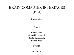 Brain-Computer Interfaces - Seidenberg School of Computer