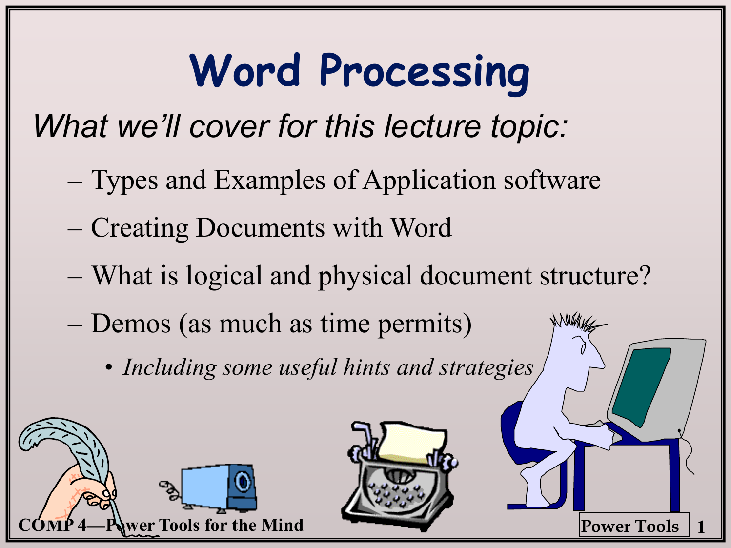 Types Of Word Processing