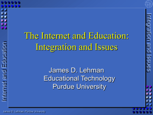 The Internet and Education
