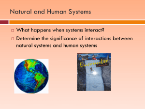 Natural and Human Systems
