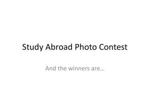 Study Abroad Photo Contest