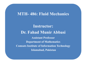 MTH-486 Fluid Mechanics