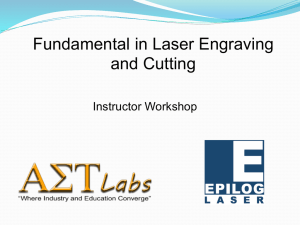 Fundamentals in Laser Engraving Instructor Workshop