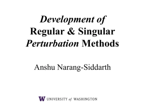 Development of Singular Perturbation Methods