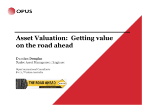 Asset Valuation: Getting Value On The Road Ahead (PowerPoint)