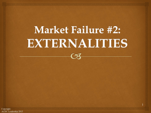 Market Failure #2: EXTERNALITIES