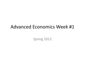 Advanced Economics Week #1