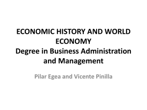 ECONOMIC HISTORY AND WORLD ECONOMY Degree in Business