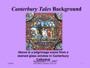 Canterbury Tales Background