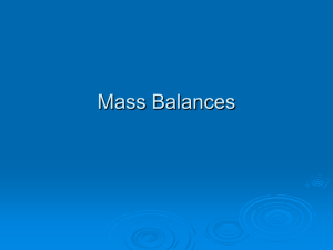 Mass Balance Slides
