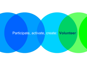 Introduction to volunteering