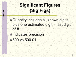 Significant Figures