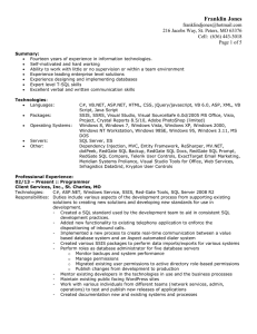 FranklinJonesResume