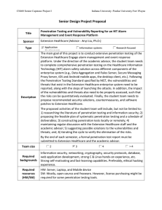 Penetration Testing and Vulnerability Reporting for an