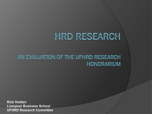 HRD Research An Evaluation