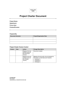 MS Project Charter Document