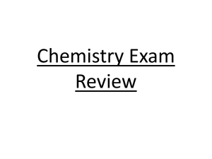 Exam Review - Chemistry(CHEMISTRY