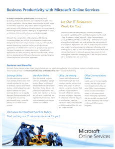 Business Productivity with Microsoft Online Services