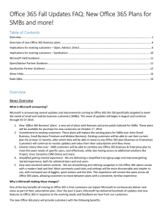 New Office 365 plans for SMBs FAQ