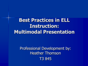 Best Practices in ELL Instruction