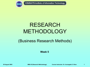 Research Methodology PowerPoint Slides for Week 05