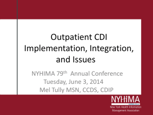 Outpatient CDI Implementation, Integration, and Issues